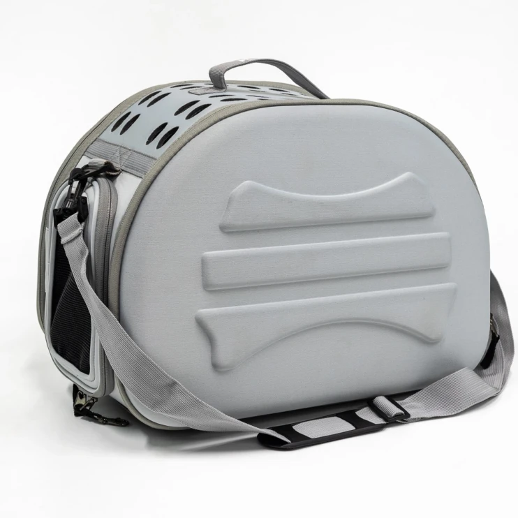 Сумка-переноска Catidea с жесткими стенками 46х29х34 см светло-серый
