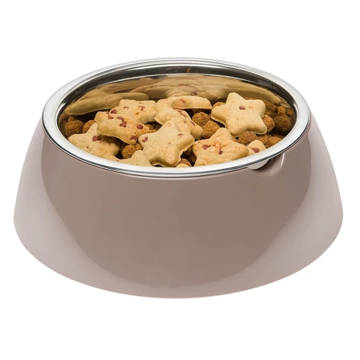 Металлическая миска Ferplast JOLIE L на пластиковой подставке серая 1,2л