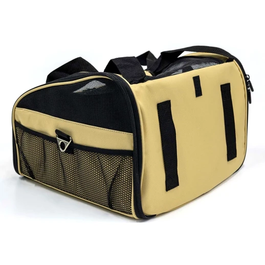 Сумка-переноска Petcomer для собак и кошек 41х34х30 см бежевый