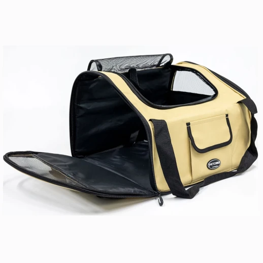 Сумка-переноска Petcomer для собак и кошек 41х34х30 см бежевый