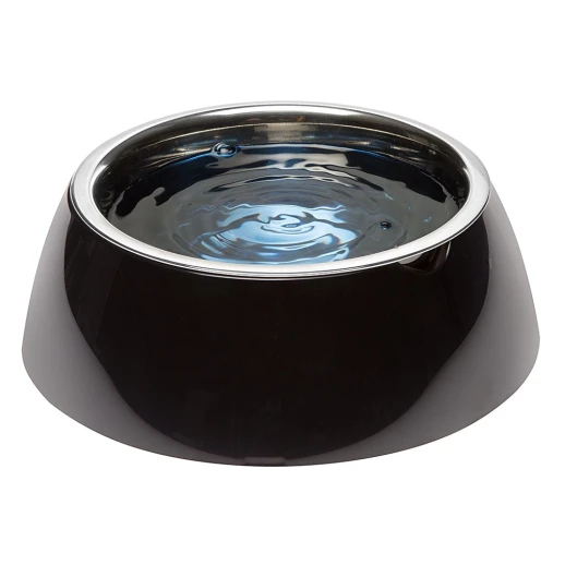 Металлическая миска Ferplast JOLIE L на пластиковой подставке чёрная 1,2л