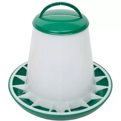 Кормушка бункерная Olba 3 кг. пластик с разделительной решеткой зеленая