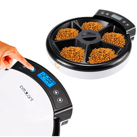 Автокормушка Petwant PF-105 5 секций ж/к дисплей чёрная