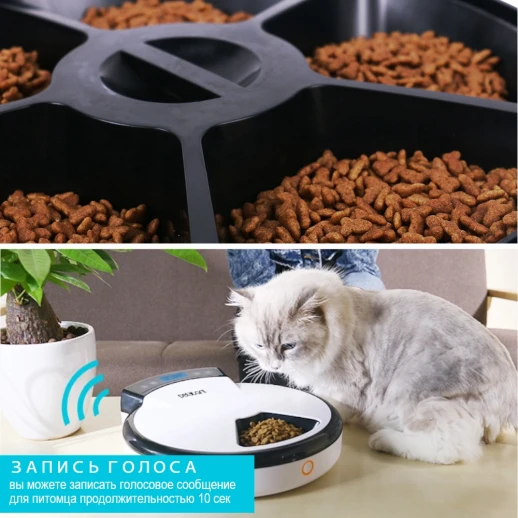 Автокормушка Petwant PF-105 5 секций ж/к дисплей чёрная