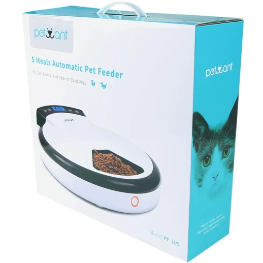 Автокормушка Petwant PF-105 5 секций ж/к дисплей чёрная