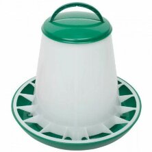 Кормушка бункерная Olba 6 кг. пластик с разделительной решеткой зеленая