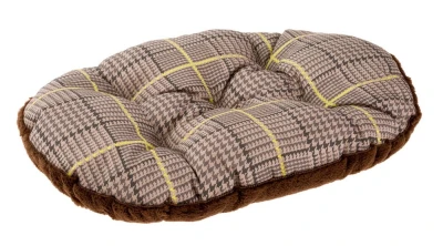 Подушка мягкая Ferplast RELAX F 45 для собак и кошек х/б + мех. Меланж коричневый