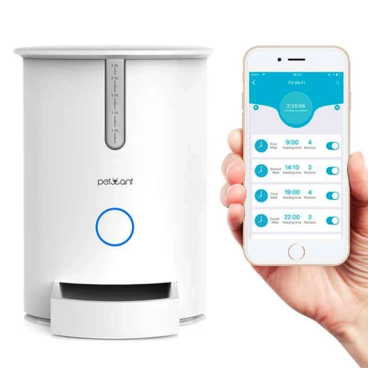 Автокормушка Petwant 2,8 л. для сухого корма без видеокамеры Wi-Fi IOS/Android