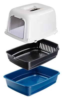 Туалет для кошек Ferplast ARIEL 10 HOME угольный закрытый