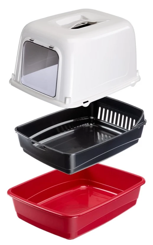 Туалет для кошек Ferplast ARIEL 10 HOME угольный закрытый