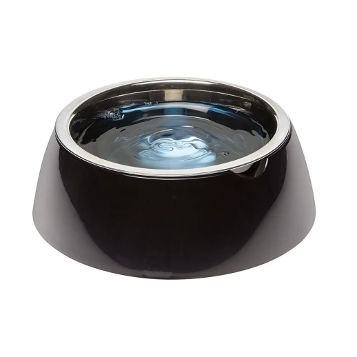 Металлическая миска Ferplast JOLIE M на пластиковой подставке чёрная 0,85л