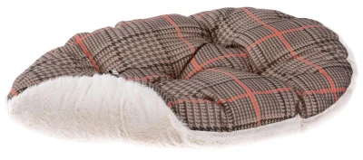 Подушка мягкая Ferplast RELAX F 55 для собак и кошек х/б + мех. Зеленые линии