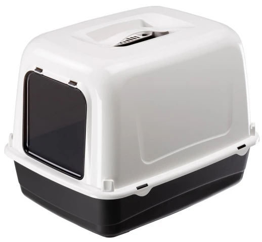 Туалет для кошек Ferplast CLEAR CAT 10 закрытый угольный