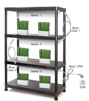 Сетевой шнур питания с выключателем для линейных ламп серии VA2,3