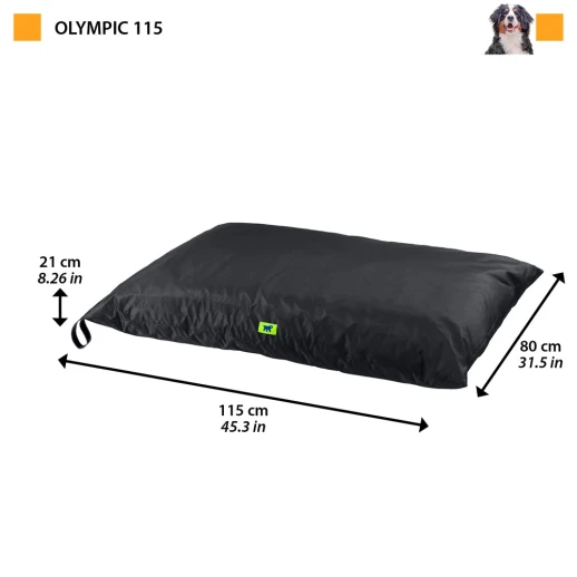 Подушка Ferplast OLYMPIC со съемным чехлом из водоотталкивающей ткани чёрная 115*80
