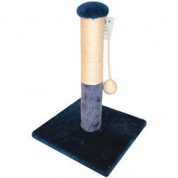 Когтеточка-столбик Pet Choice 30х30х43 см, с игрушкой, цв. синий