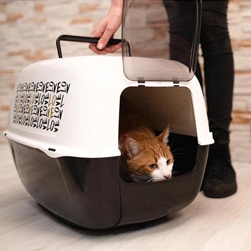 Туалет для кошек Ferplast PRIMA DECOR GOLD угольный закрытый