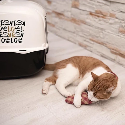 Туалет для кошек Ferplast PRIMA DECOR GOLD угольный закрытый