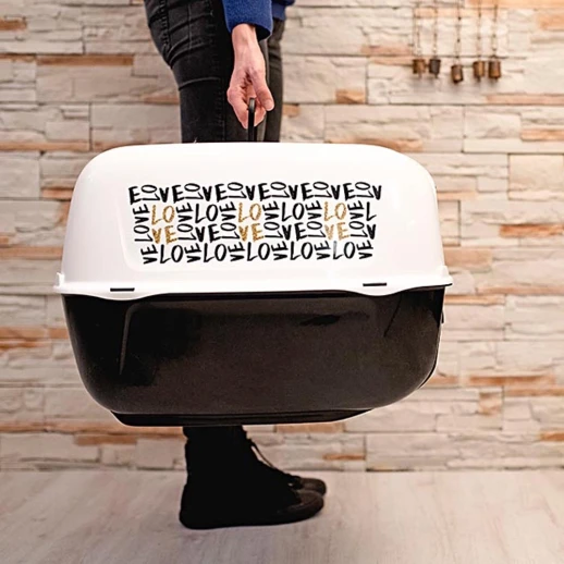 Туалет для кошек Ferplast PRIMA DECOR GOLD угольный закрытый