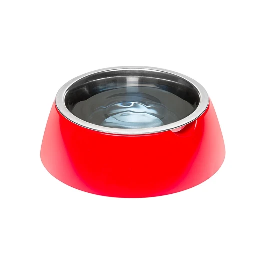 Металлическая миска Ferplast JOLIE SM на пластиковой подставке красная 0,5л