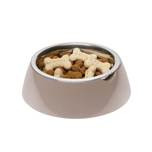 Металлическая миска Ferplast JOLIE SM на пластиковой подставке серая,0,5л