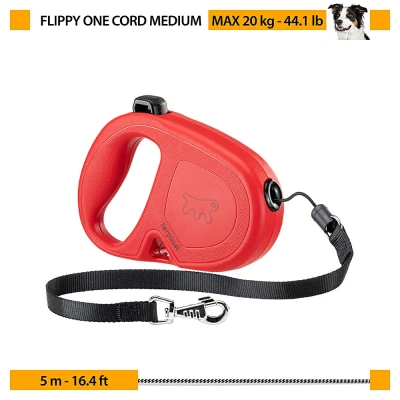 Рулетка Ferplast FLIPPYONE M черная шнур 5м 20кг