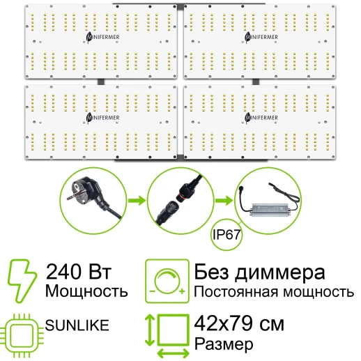 Комплект Quantum board Sunlike 240 Вт (4х60)