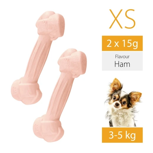 Игрушка-кость для собак Ferplast GoodBite XS BAG вкус ветчины 15 гр. x2 шт.