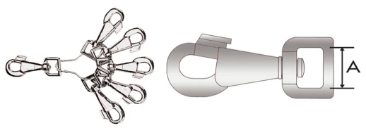 Набор карабинов к поводкам Ferplast 12 мм 6 шт.