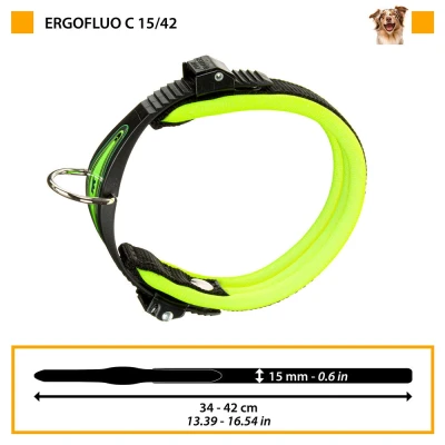 Ошейник Ferplast ERGOFLUO C15/42 с подкладкой и микрорегулировкой фуксия