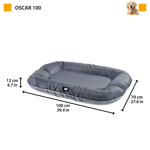 Подушка Ferplast OSCAR 100 серая непромокаемая нейлон