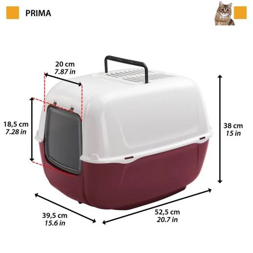 Туалет для кошек Ferplast PRIMA синий угольный закрытый