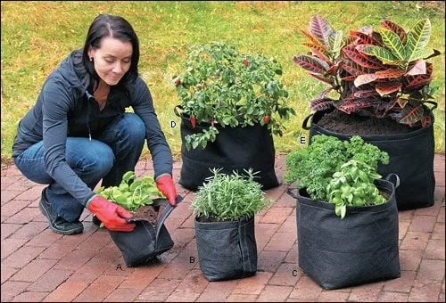 Горшок для выращивания 20 литров с ручками-сумкой