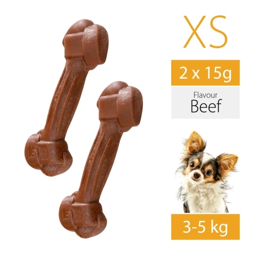 Игрушка-кость для собак Ferplast GoodBite XS BAG вкус говядины 15 гр. x2 шт.