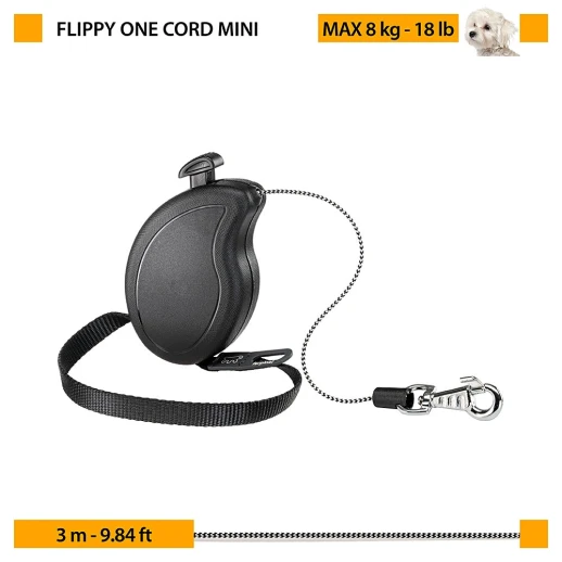 Рулетка Ferplast FLIPPYONE MINI розовая шнур 3м 8кг