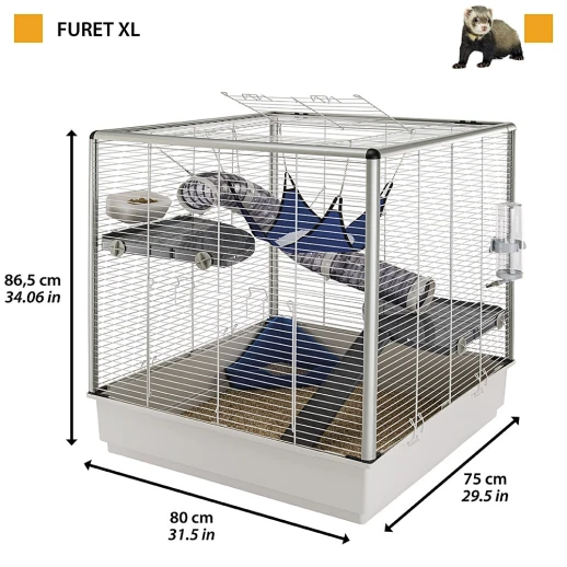 Клетка Ferplast FURET XL для хорьков серая