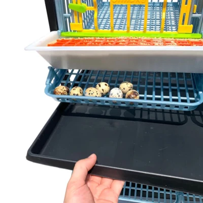 Клетка для перепелов Cimuka Comfortplast 3 секции 3 яруса 98x61x132 см пластиковая с яйцесборником