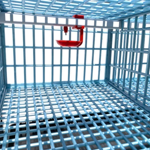 Клетка для перепелов Cimuka Comfortplast 3 секции 3 яруса 98x61x132 см пластиковая с яйцесборником