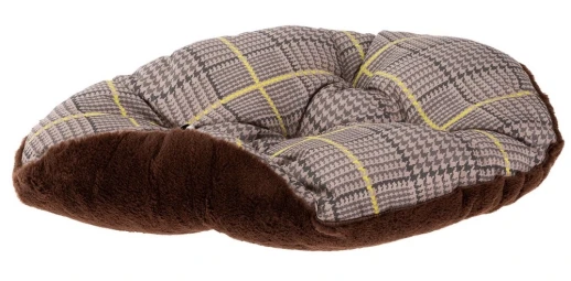 Подушка мягкая Ferplast RELAX F 78 для собак и кошек х/б + мех. Зеленые линии