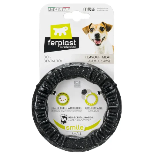 Игрушка-кольцо Ferplast SMILE SMALL чёрная Ø12 см термопластичный полиуретан