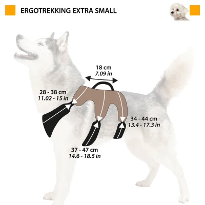 Шлейка Ferplast ERGOTREKKING XS эргономичная с микрорегулировкой коричневая