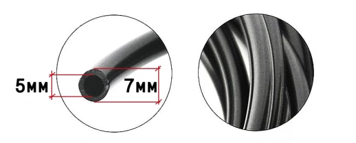 Микротрубка для капельного полива 5х7 мм