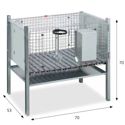 Клетка для кроликов Contro Fratelli 70 см односекционная