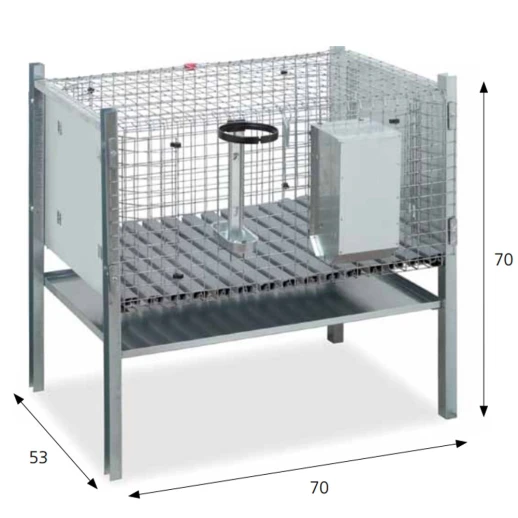 Клетка для кроликов Contro Fratelli 70 см односекционная
