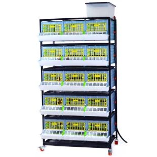 Клетка для перепелов Cimuka Comfortplast 3 секции, 5 ярусов, 98x60x196 см, пластиковая, без яйцесборника