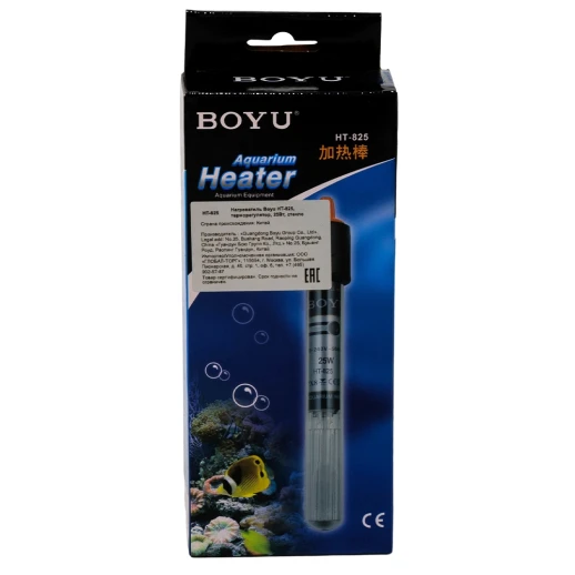 Нагреватель для аквариума Boyu HT-825 25 Вт, терморегулятор, стекло