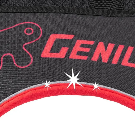 Шлейка Ferplast GENIUS S нейлоновая с магнитными замками чёрно-красная