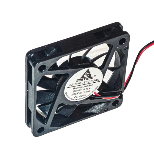 Осевой вентилятор корпусной 70х70х10мм 12Вольт