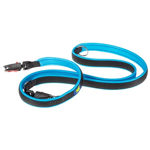 Поводок-перестёжка Ferplast ERGOFLUO MATIC GA15/200 с мягкой подкладкой синий