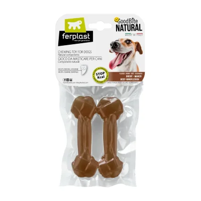 Игрушка-кость для собак Ferplast GoodBite S съедобная вкус говядины 40g x2 пластик